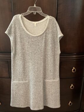 Eileen Fisher Heather Gray Sleeveless Knit Tunic